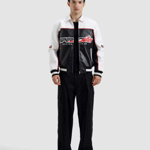 Faux   Leather   Racer   Jacket
